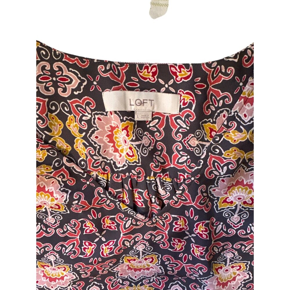💖Loft Women's Floral Print Blouse - Picture 7 of 9